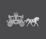 Metal Wall Art Metal Horse Drawn Carriage - Vintage Cutout, home decor.