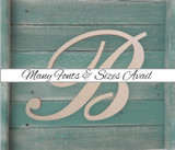 Wooden Letter - Choose from Large or Small sizes, with elegant Cursive style