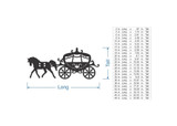 Wooden Horse Drawn Carriage: Vintage Cutout for Wall Art and Home Decor