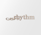 Rhythm Wall Decor Word: Unfinished Cutout for Home Decor