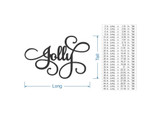 Metal Wall Art: 'Jolly Scripty' Metal Sign - Metal Cutout for Wall Art and Home Decor