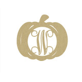 Pumpkin Monogram Letter 'W': Unfinished, Perfect for Your Holiday DIY Crafts