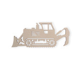 Bulldozer Decor: Unfinished Wooden Wall Hanging for Boys