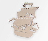 Majestic Fairytale Ship Wooden Shape