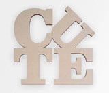 Cute Wooden Sign: Unfinished Cutout for Wall Art and Home Decor