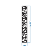 3 Panels Floral from 1/8" thick MDF