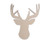 Wooden Buck Head with Antlers - Wall Art, Home Decor