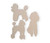 Set of 3 Wooden Dog Silhouette Cutouts - Poodle, Wiener Dog Set of 3 Wooden Dog Silhouette Cutouts - Poodle, Wiener Dog