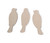 Wooden Birds Cutout (3 Pack) - Sitting Birds, Home Decor