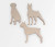 Wooden Labrador, Doberman, and Bull Terrier Dog Silhouette Cutouts (3 Pack)