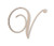 Wooden Letter V - Monogram Wall Hanging - Large Cursive