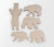 Wooden Bear Silhouettes (5 Bears) Wooden Bear Silhouettes (5 Bears)