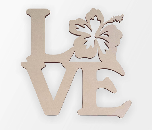 LOVE Shamrock Wooden Sign: Unfinished Cutout for Wall Art and Home Decor