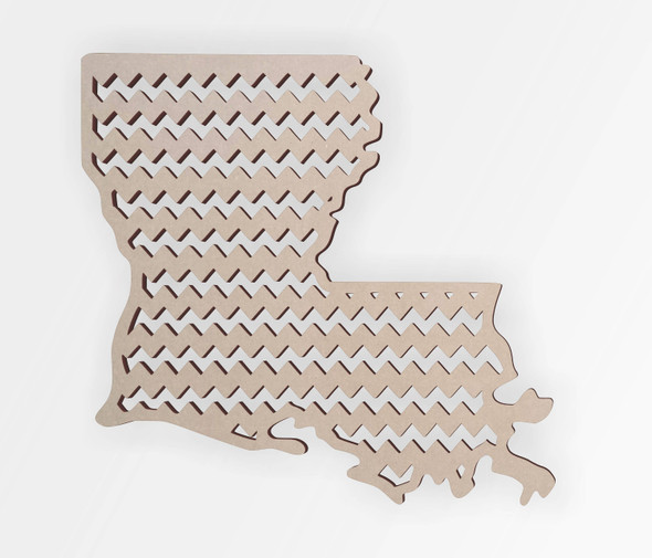 Louisiana Chevron Wooden Shape: Unfinished Wall Art for Home Decor