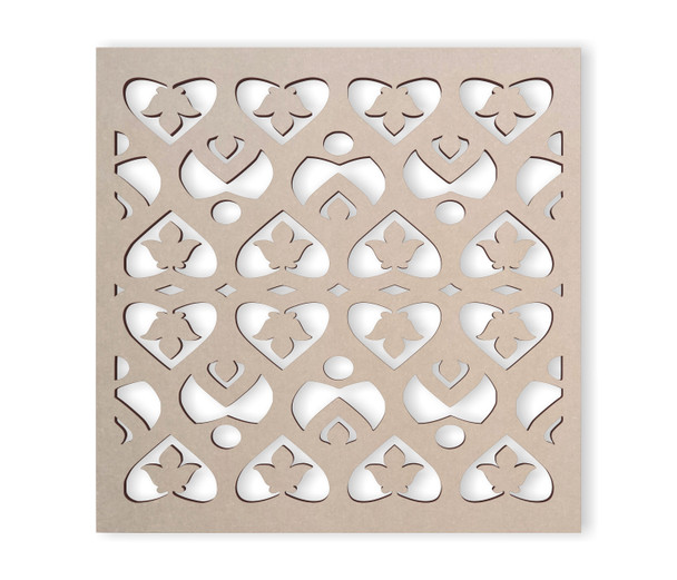 Wood Leaf Lattice: Mandala Wall Art & Decor
