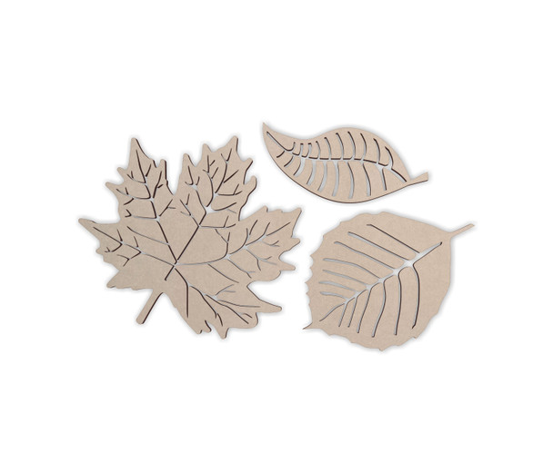 Wooden Leaf Group (Set of 3) - Cutout, Home Decor
