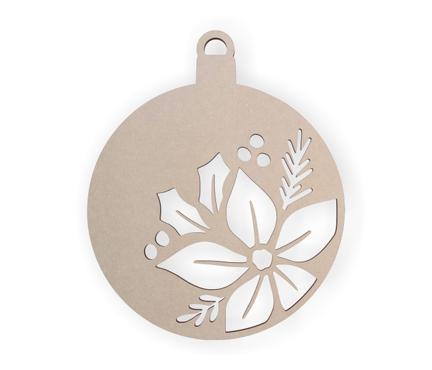 Wooden Flower Christmas Ornament - Wall Art, Home Decor