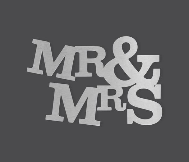 Metal Wall Art Mr & Mrs Sign - Metal Cutout, Home Decor