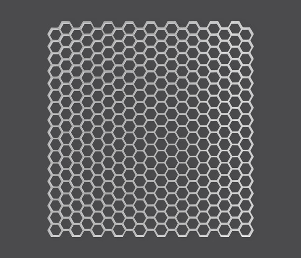Honeycomb Pattern Metal Wall Art - Metal Home Decor