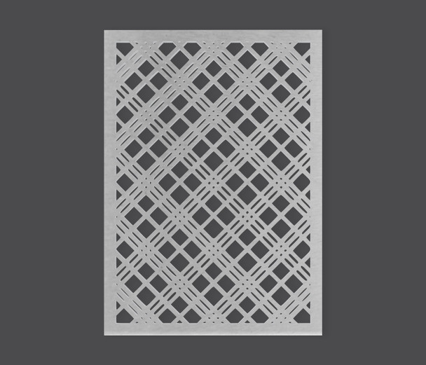 Metal Criss Cross Pattern Wall Art - Metal Cutout