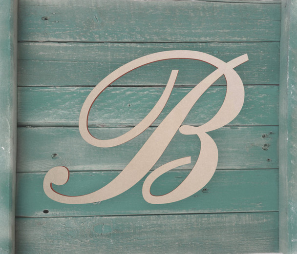 Wooden Letter - Choose from Large or Small sizes, with elegant Cursive style