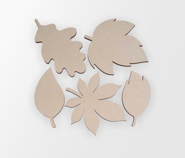 Wooden Leaves Group Cutout for Home Decor