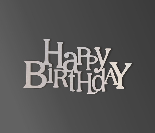 Metal Wall Art: 'Happy Birthday' Metal Words - Cutout for Home Decor