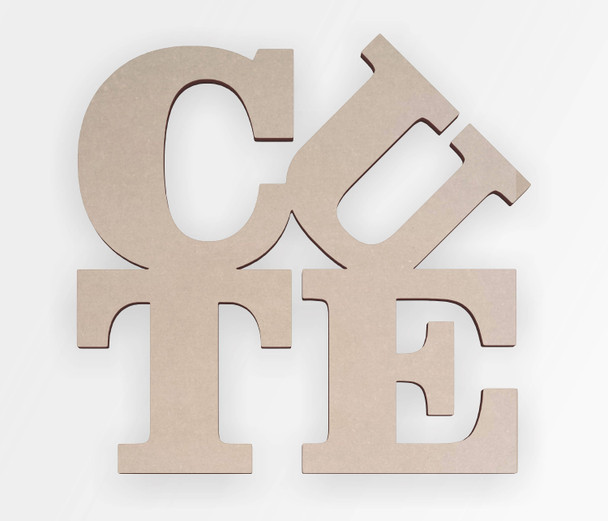 Cute Wooden Sign: Unfinished Cutout for Wall Art and Home Decor