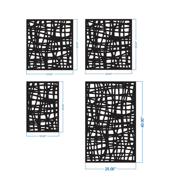 4 Panels 18 gauge Steel