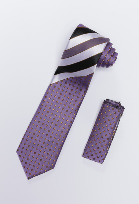 Tie & Hankie Set in Lavender