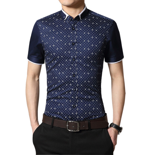 Classified Short-Sleeve Shirt in Navy