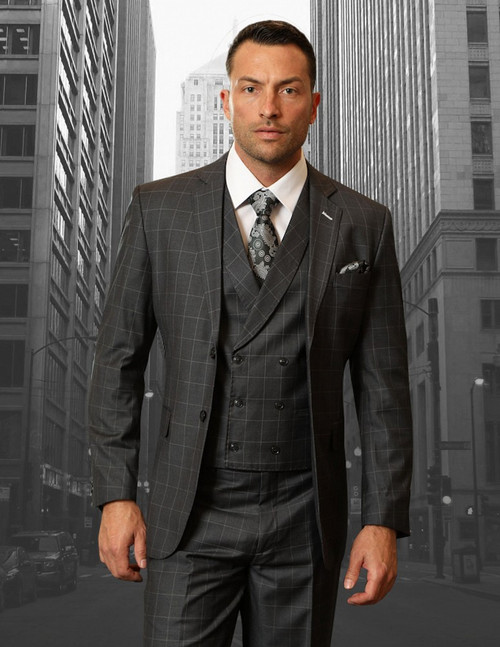 Calabria Suit in Charcoal