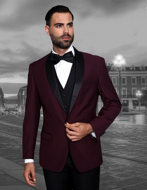 Encore Suit in Burgundy