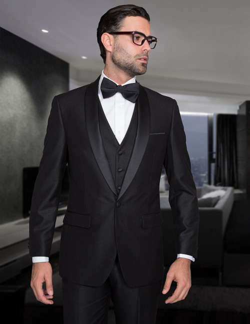 Enzo 1 Suit in Black