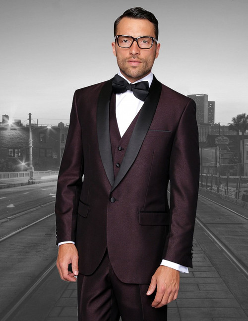 Enzo 1 Suit in Plum