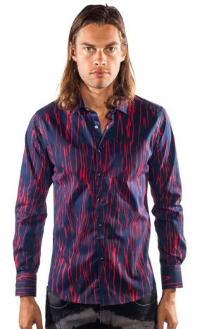 Hunger Long-Sleeve Shirt in Navy