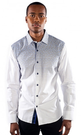 Matrix Long-Sleeve Shirt in Royal