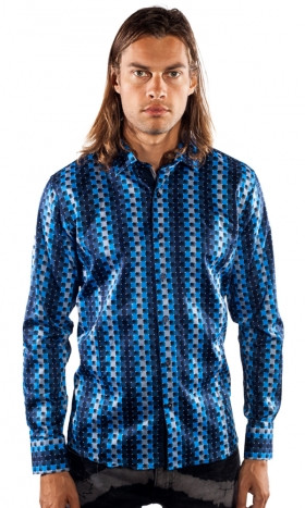 Oceano Long-Sleeve Shirt in Blue