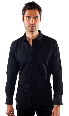 Royce Long-Sleeve Shirt in Black