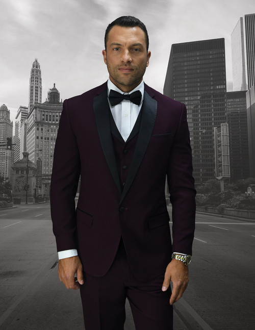 Look 6 Suit in Burgundy