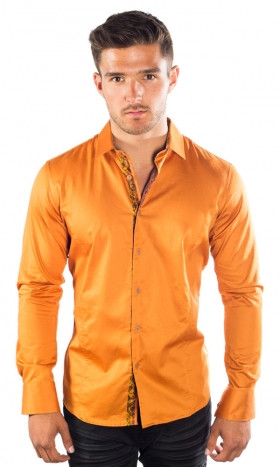 Glossy Long-Sleeve Shirt in Desert