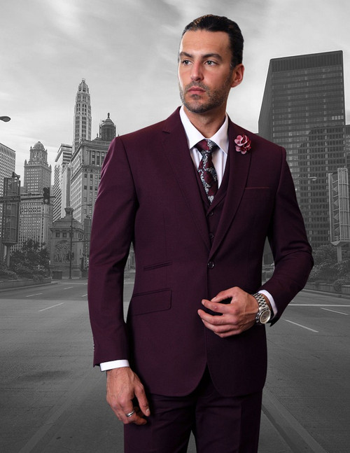 TZP-500 Suit in Burgundy