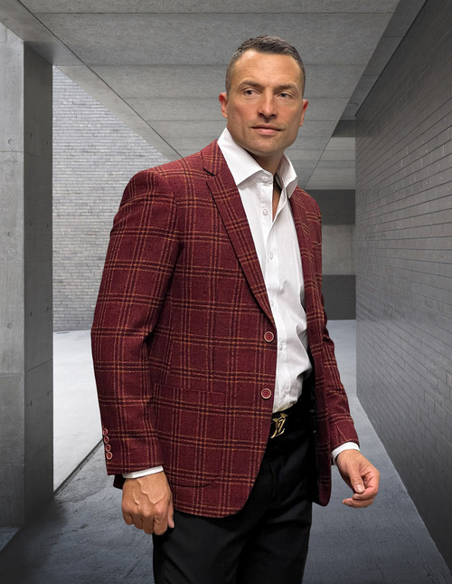 Tropez Sport Coat in Burgundy