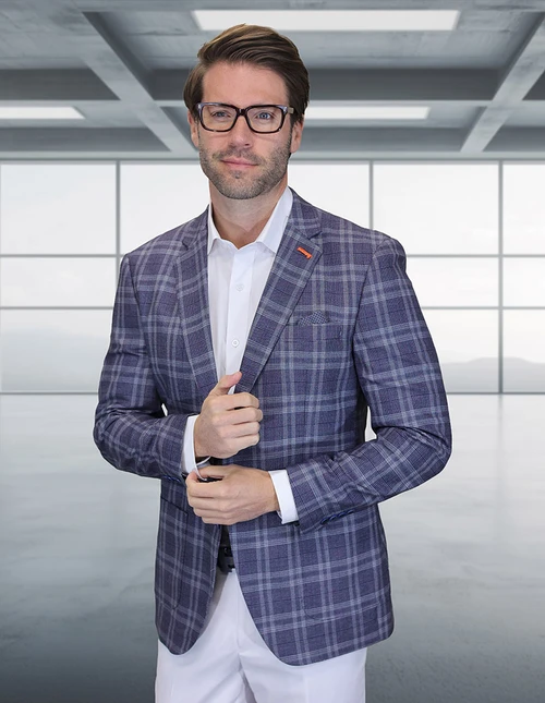 Valentin 6 Sport Coat in Eggplant