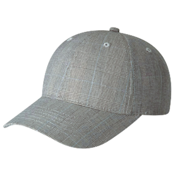 5P400M Acrylic/Cotton Plaid Cap | Hats&Caps.ca