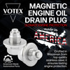 The Votex Magnetic Engine Oil Drain Plug is crafted in Wisconsin from top quality stainless steel to ensure lasting engine protection.   Made in America!