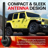 2007-2023 Jeep Wrangler Short Rubber Antenna 6 3/4 Inch - Car Wash Proof - USA Stainless Steel Threading - Powerful Internal Copper Coil/Premium Reception, 2007,2008,2009,2010,2011,2012,2013,2014,2015,2016,2017,2018,2019,2020,2021,2022,2023