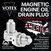 The Votex Magnetic Engine Oil Drain Plug is crafted in Wisconsin from top quality stainless steel to ensure lasting engine protection.   Made in America!