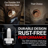 The Votex 304 Stainless Steel plug guards against rust, offering reliable durability.