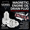 The Votex Magnetic Engine Oil Drain Plug is crafted in Wisconsin from top quality stainless steel to ensure lasting engine protection.   Made in America!